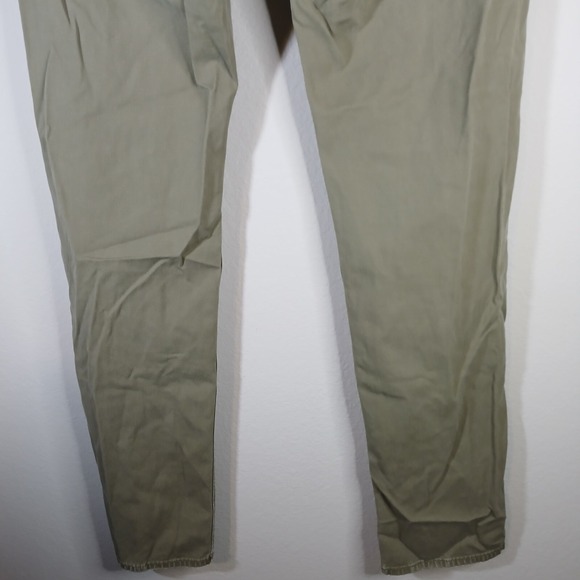 J. Crew Mens‎ Olive Green Flat Front Slim Chino Dark Wash Pants Size 32x32 PB26 - Picture 8 of 10